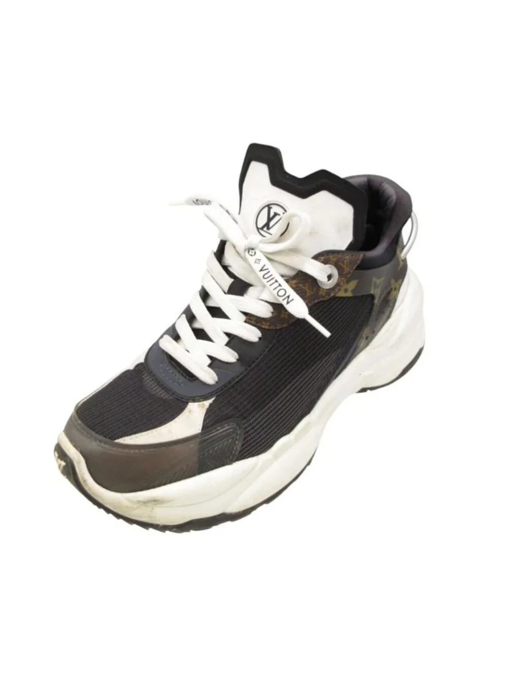 Louis Vuitton Sneakers Run 55 Line LV Circle Platform Dad Shoes Navy